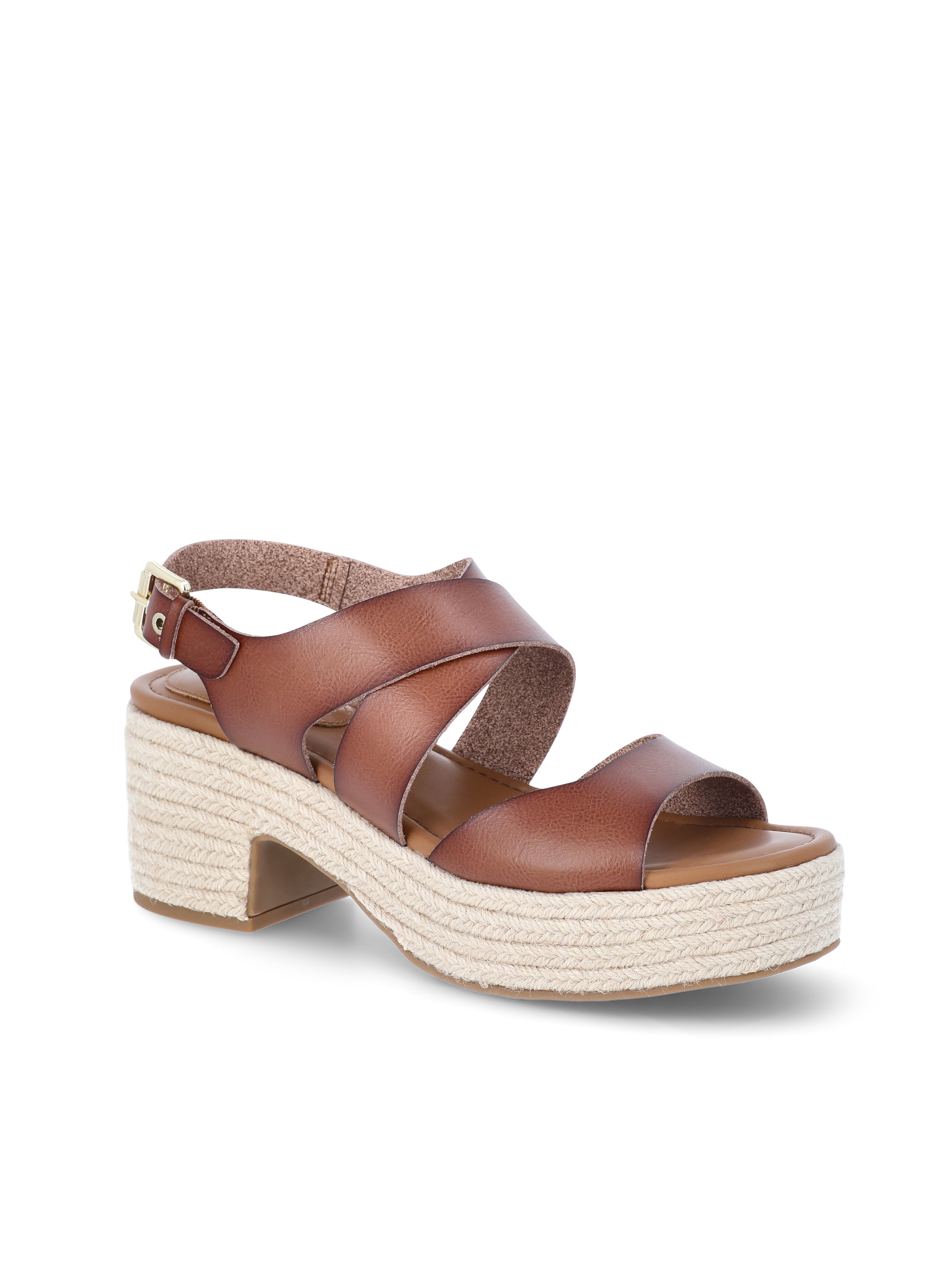 Free Assembly Women's Strappy Platform Block Heel Sandals