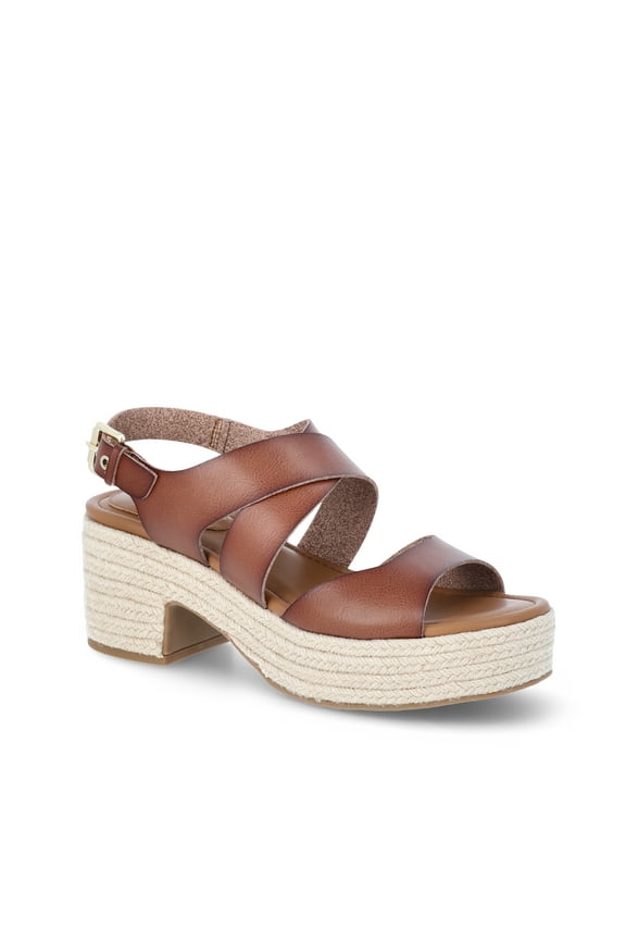 Women's Strappy Platform Block Heel Sandals