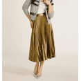 thumbnail image 1 of Free Assembly Women’s Pleated Metallic Maxi Skirt, Sizes XS-XXXL, 1 of 4