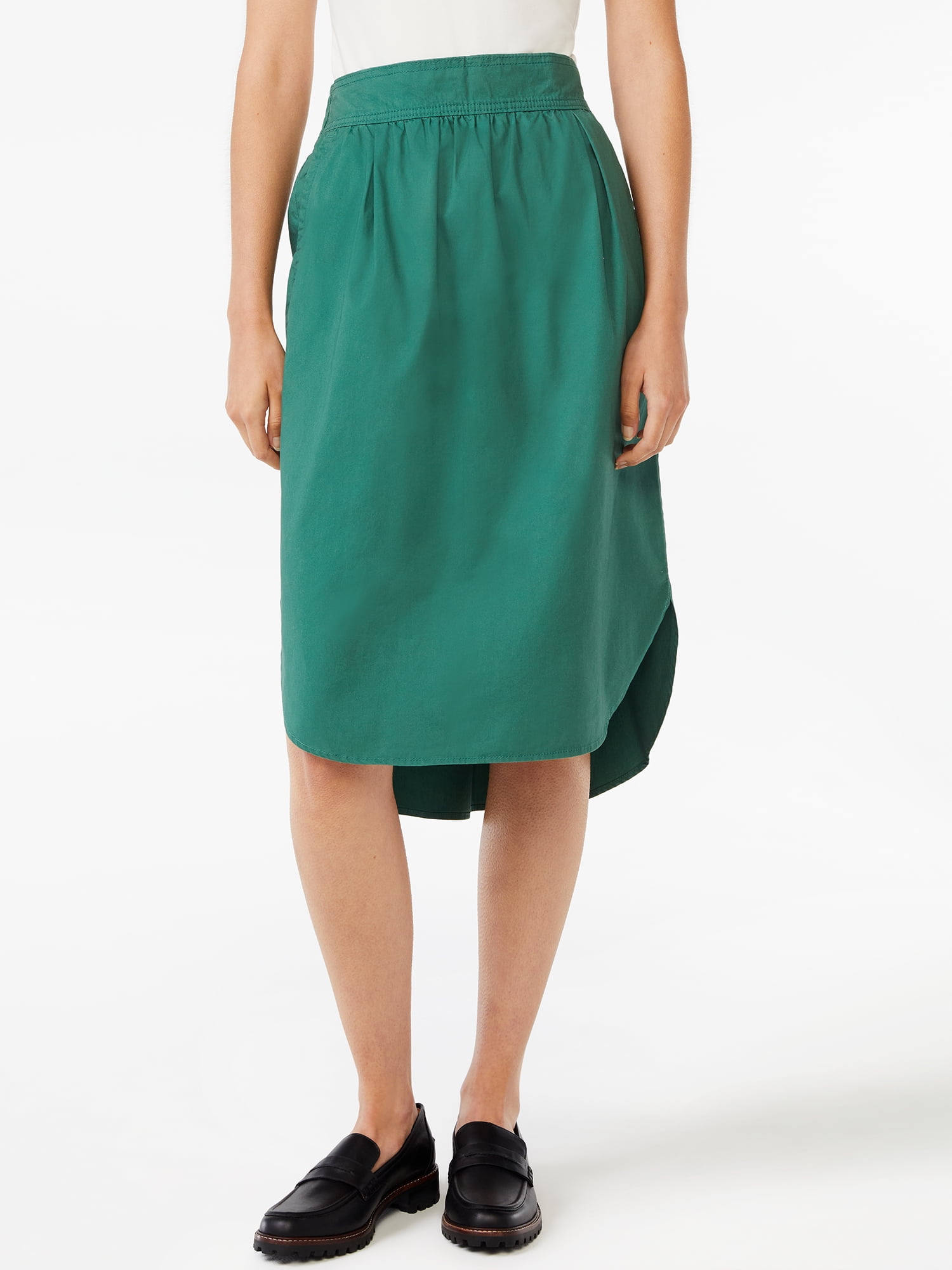 Free Assembly Women's Pleated Pull On Skirt - Walmart.com
