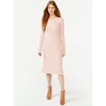 Free Assembly Women's Pleated Sweater Midi Dress