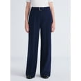 thumbnail image 1 of Free Assembly Women's and Women's Plus High Rise Wide Leg Belted Trousers, 32" Inseam, Sizes 0-26, 1 of 5