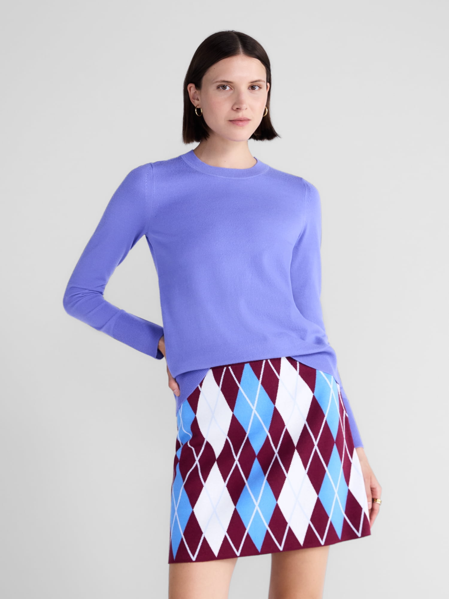 Free Assembly Women's and Women's Plus Cozy Yarn Crewneck Sweater, Midweight, Sizes XS-4X