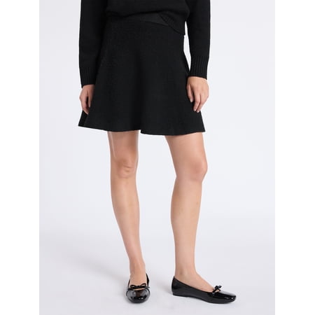 Free Assembly Women's and Women’s Plus Ribbed Mini Sweater Skirt, Sizes XS-4X