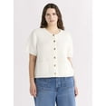 thumbnail image 1 of Free Assembly Women's and Women's Plus Crochet Cardigan Sweater, Lightweight, Size XS-4X, 1 of 4