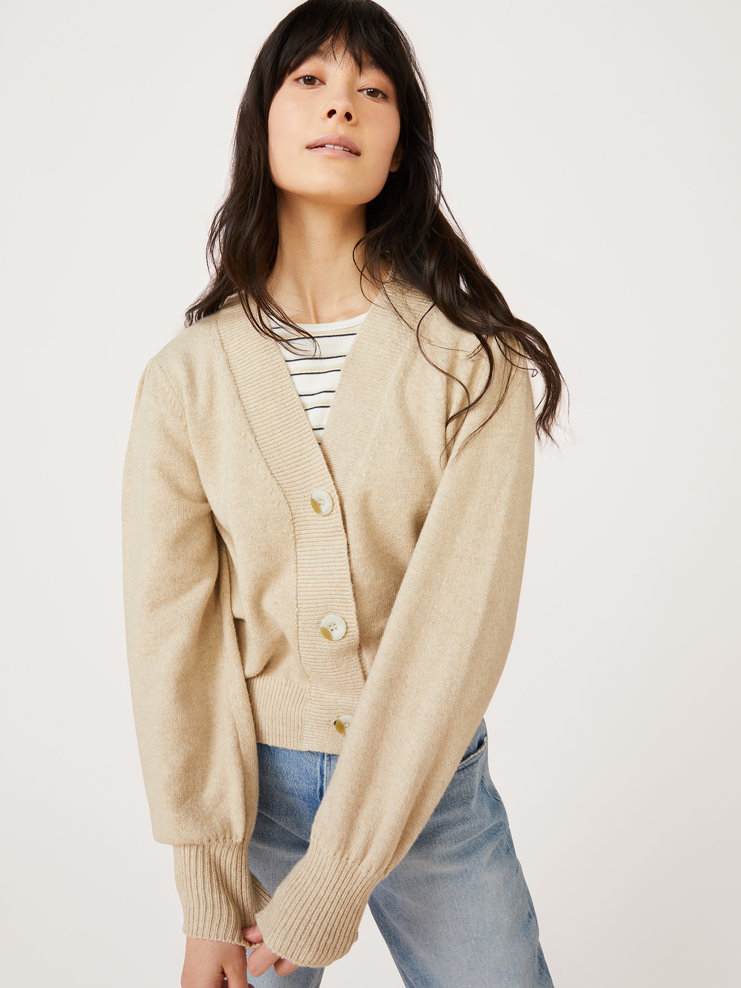 Free Assembly Women’s Puff Sleeve Cardigan - image 1 of 7