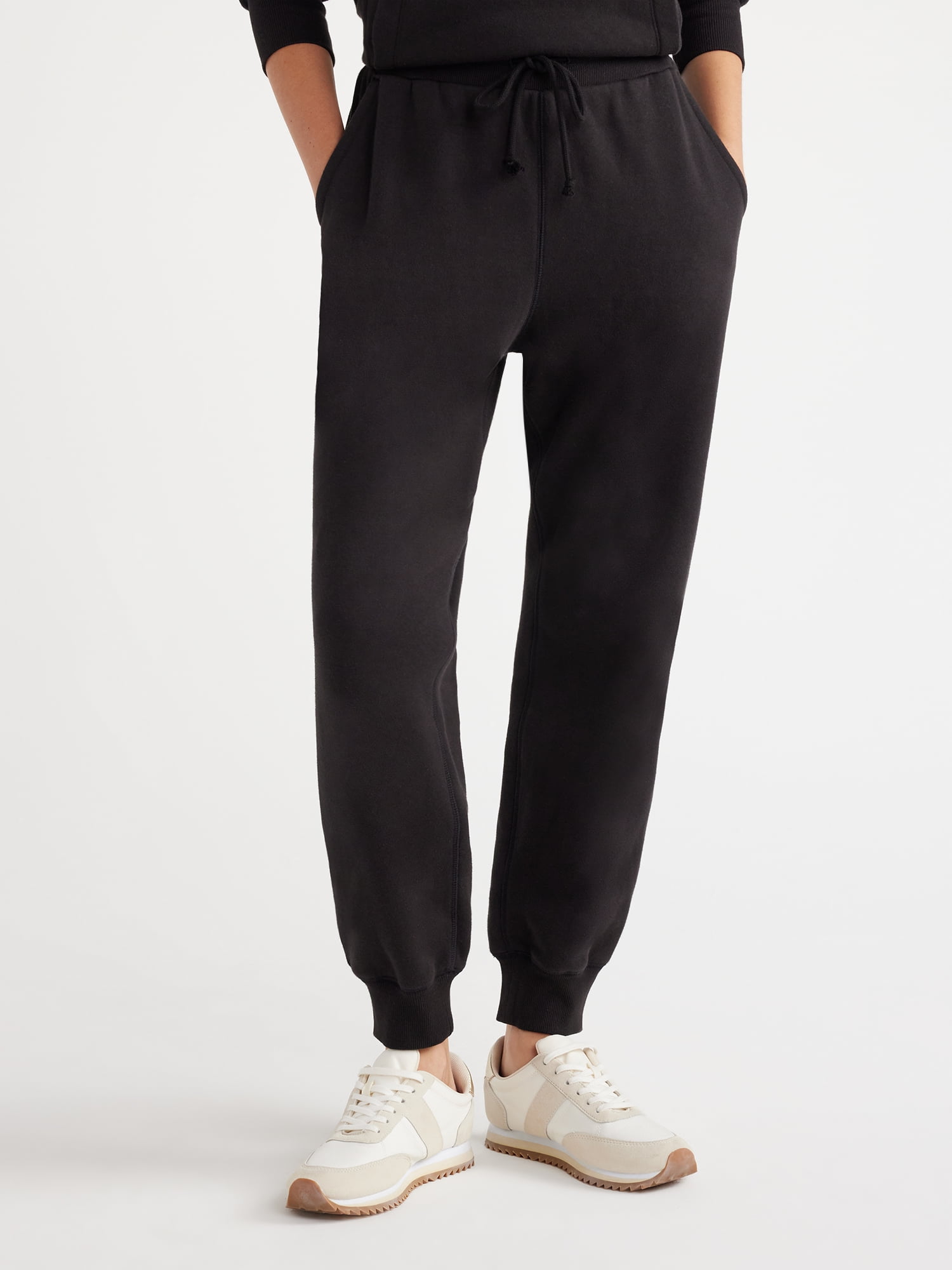 Free Assembly Women's Rib Cuff Sweatpants, 28” Inseam, Sizes Free Assembly Women's Rib Cuff Sweatpants, 28” Inseam, Sizes