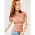 thumbnail image 1 of Free Assembly Women's Ribbed Crewneck Tee with Short Sleeves, Sizes XS-XXXL, 1 of 8