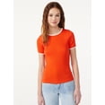 thumbnail image 1 of Free Assembly Women's Ribbed Crewneck Tee with Short Sleeves, Sizes XS-XXXL, 1 of 6