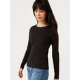 thumbnail image 1 of Free Assembly Long Sleeve Rib Crew Top Women's, 1 of 7