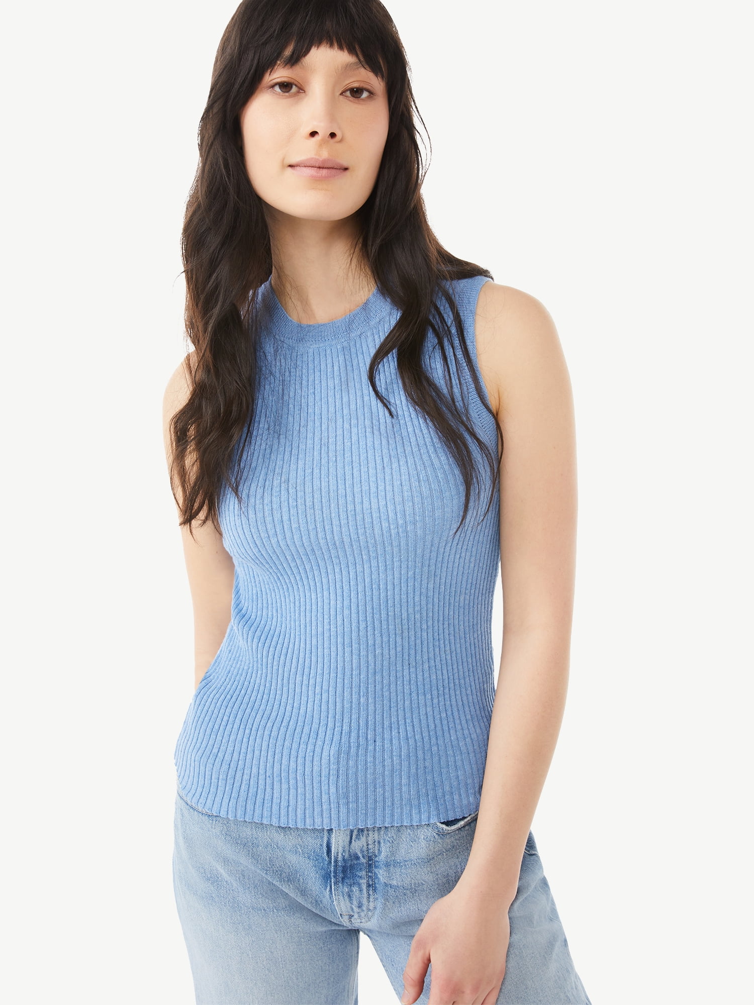 Free Assembly Women's Ribbed Sweater Tank Top