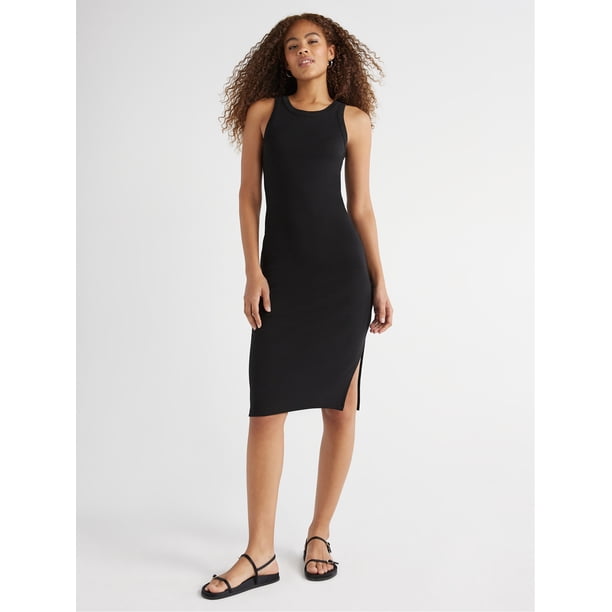 open lace back dress Timeless Rib Tank Midi Dress