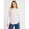 thumbnail image 1 of Free Assembly Women’s Ruffle Neck Shirt with Long Sleeves, Sizes XS-XXL, 1 of 6