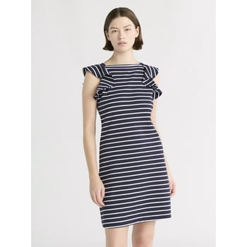 Free Assembly Women's Ruffle Sleeve Tank Dress, Sizes XS-4X