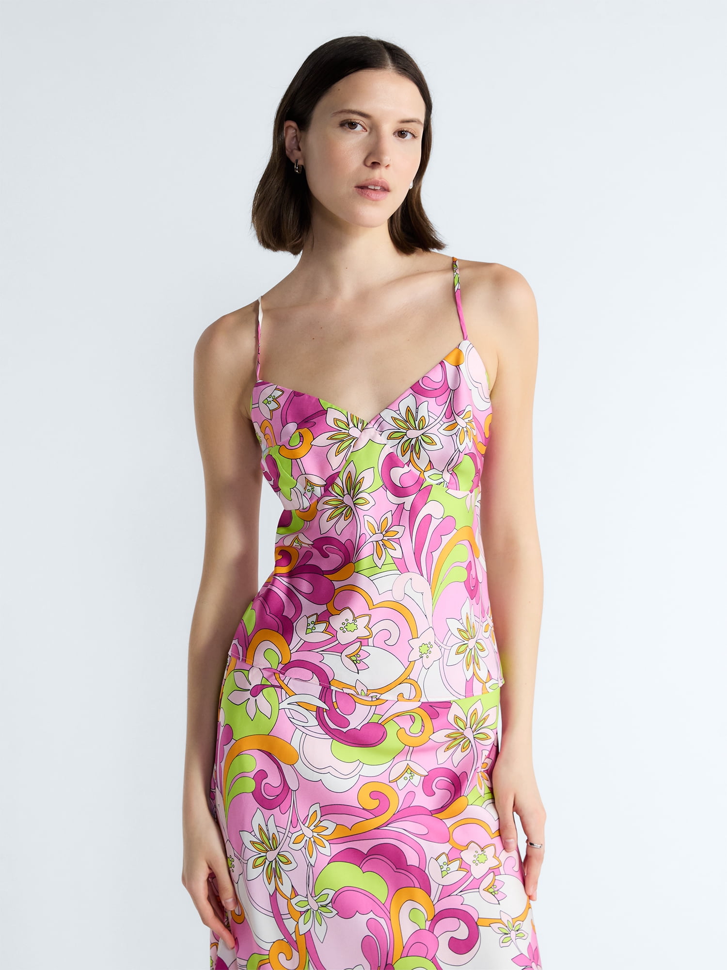Free Assembly Women's Sleeveless Silk Cami Top, Sizes XS-XL