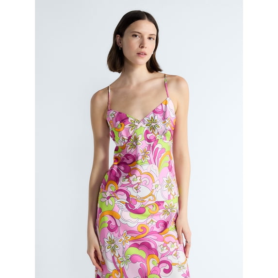 Free Assembly Women's Sleeveless Silk Cami Top, Sizes XS-XL