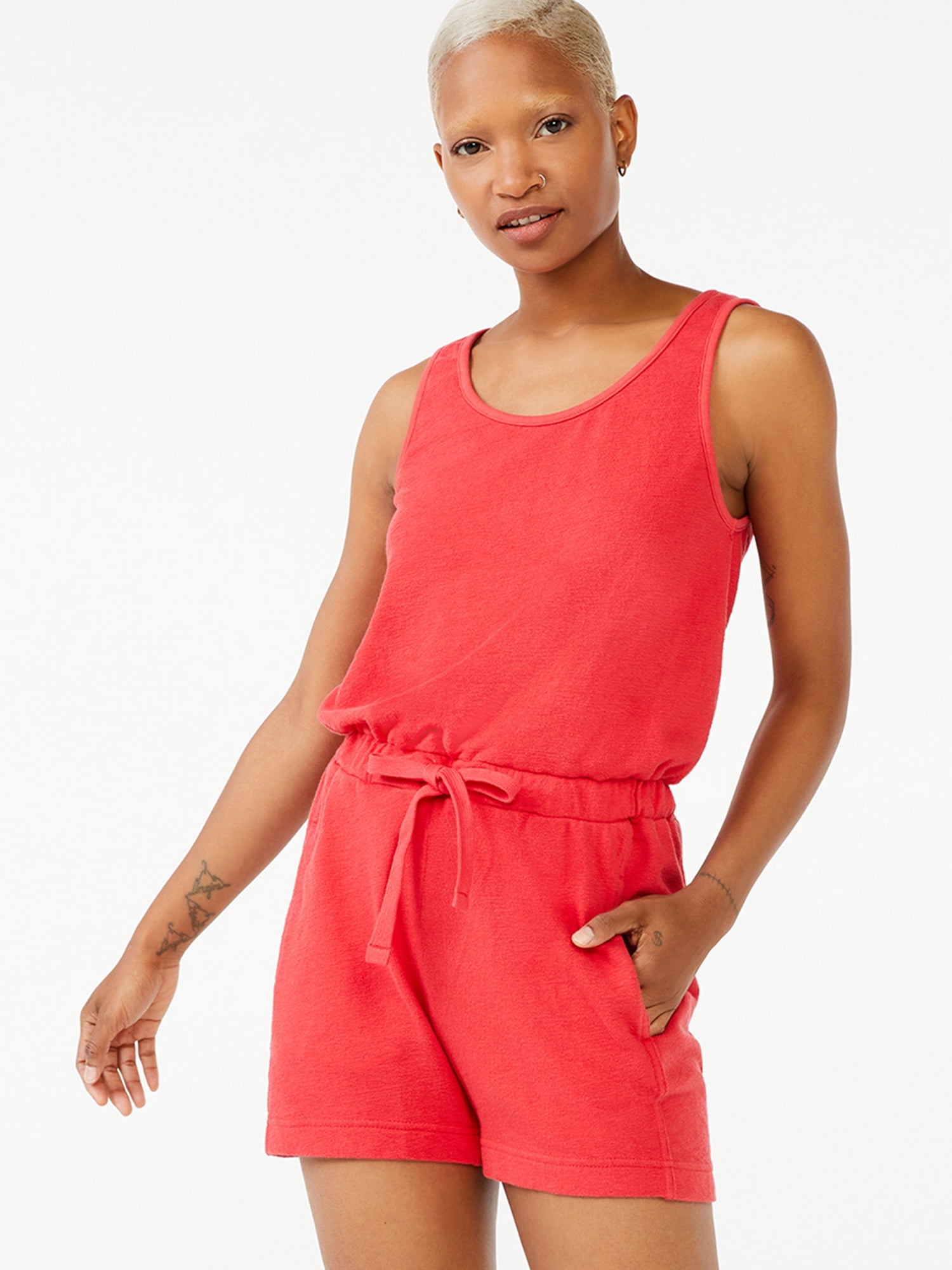 Free Assembly Women's Scoop Neck Romper