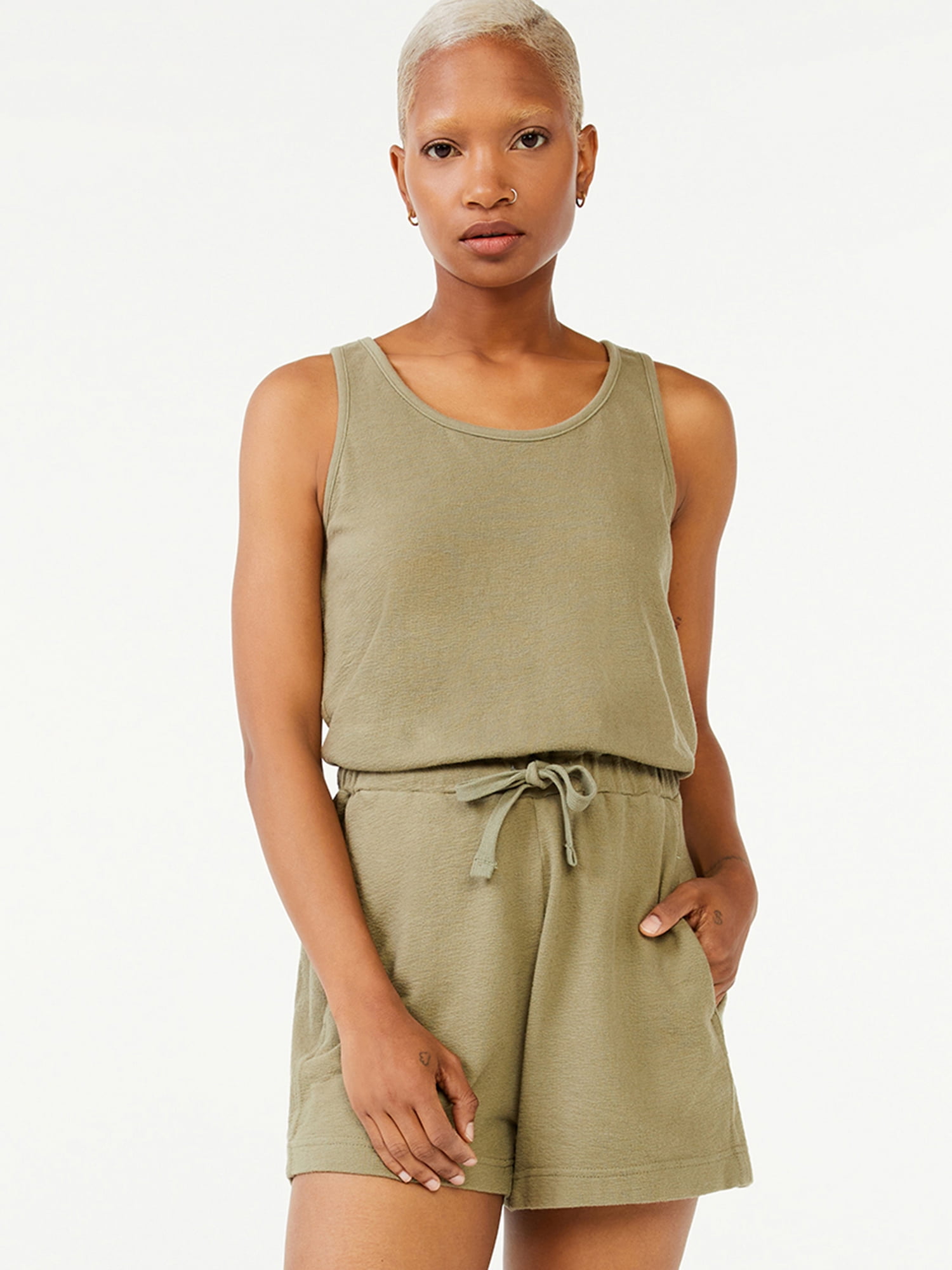 Free Assembly Women's Scoop Neck Romper