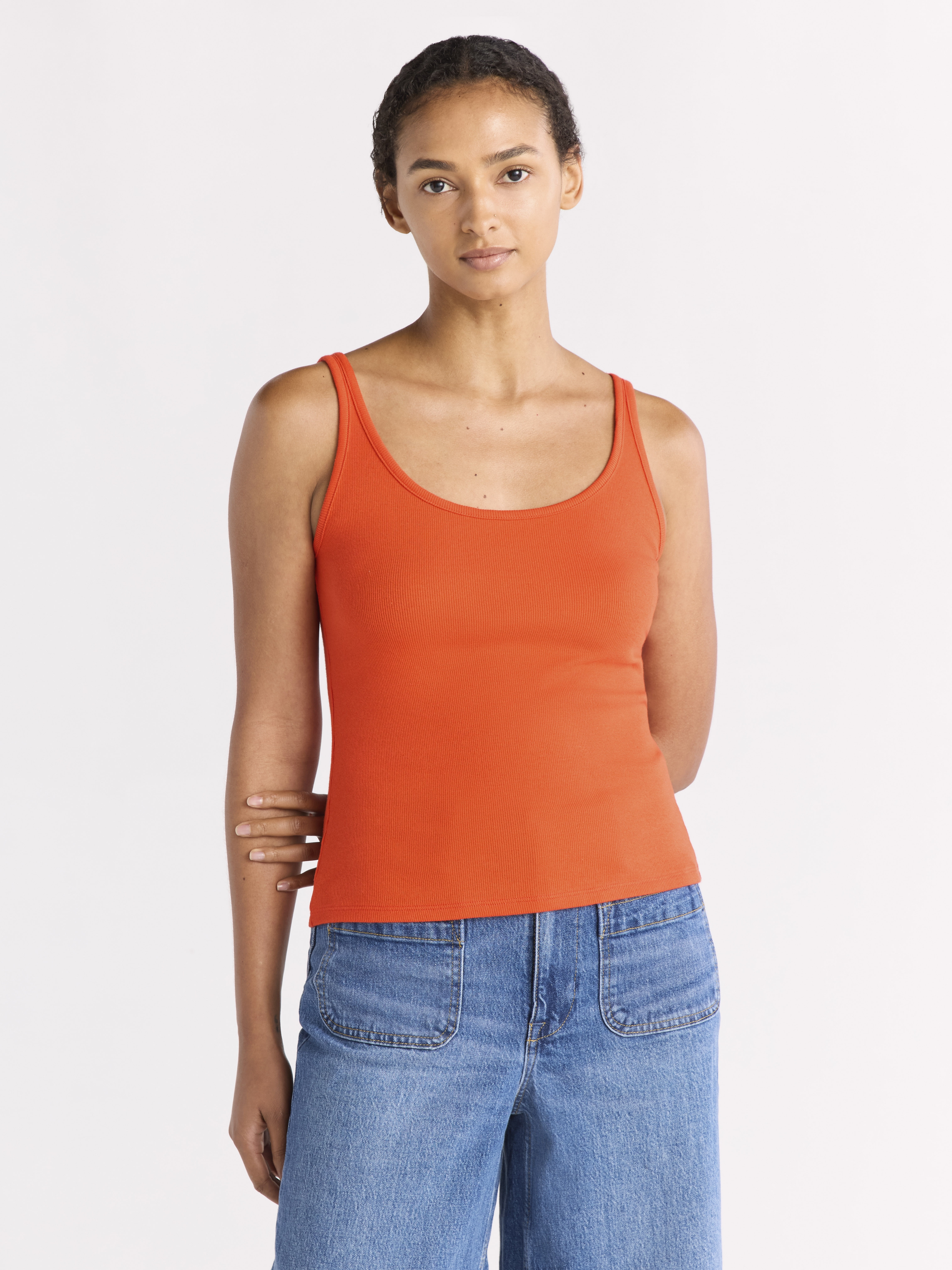 Free Assembly Women's Scoop Neck Tank Top, Sizes XS-XXL