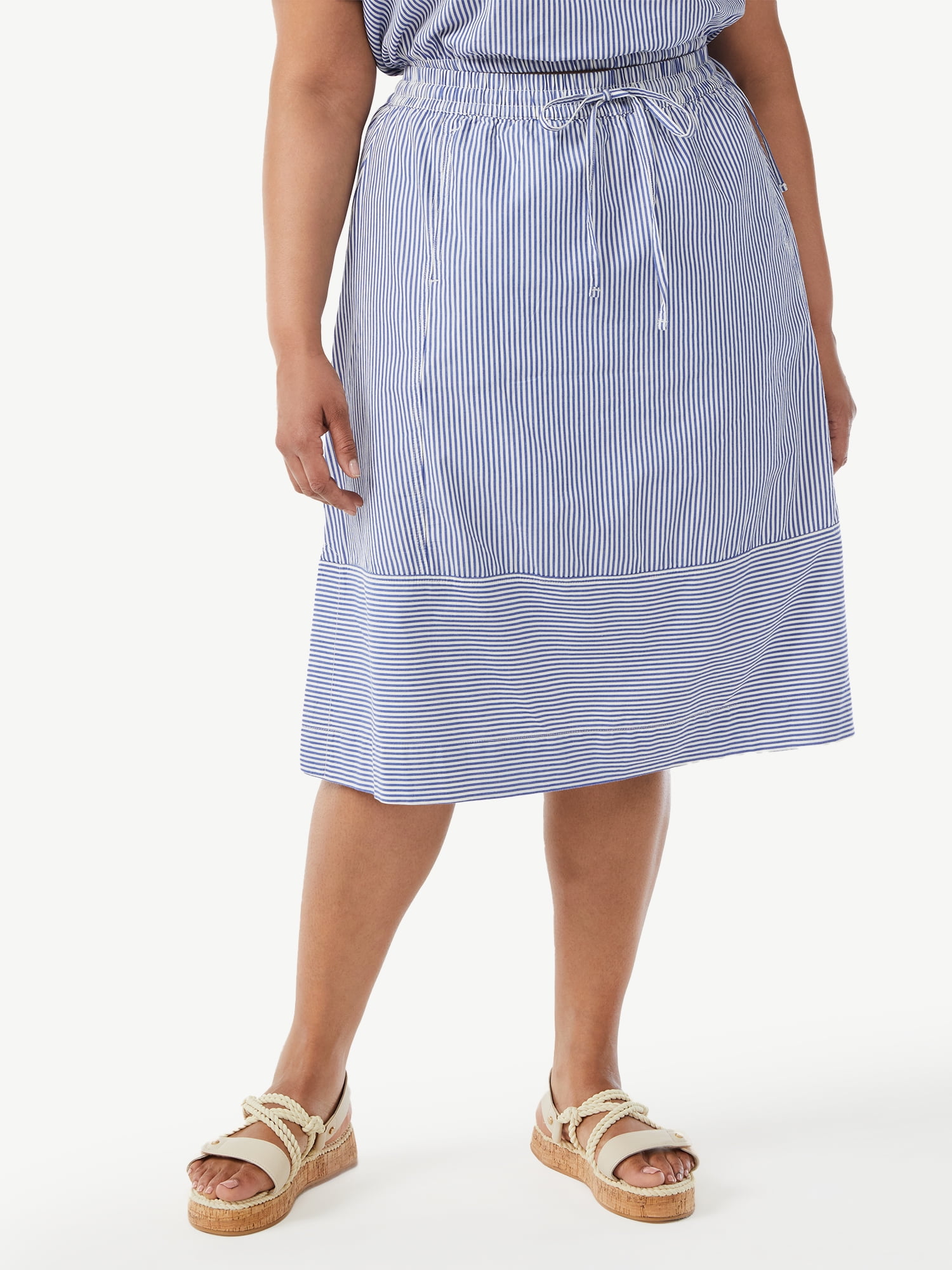 Free Assembly Women's Seamed Midi Skirt