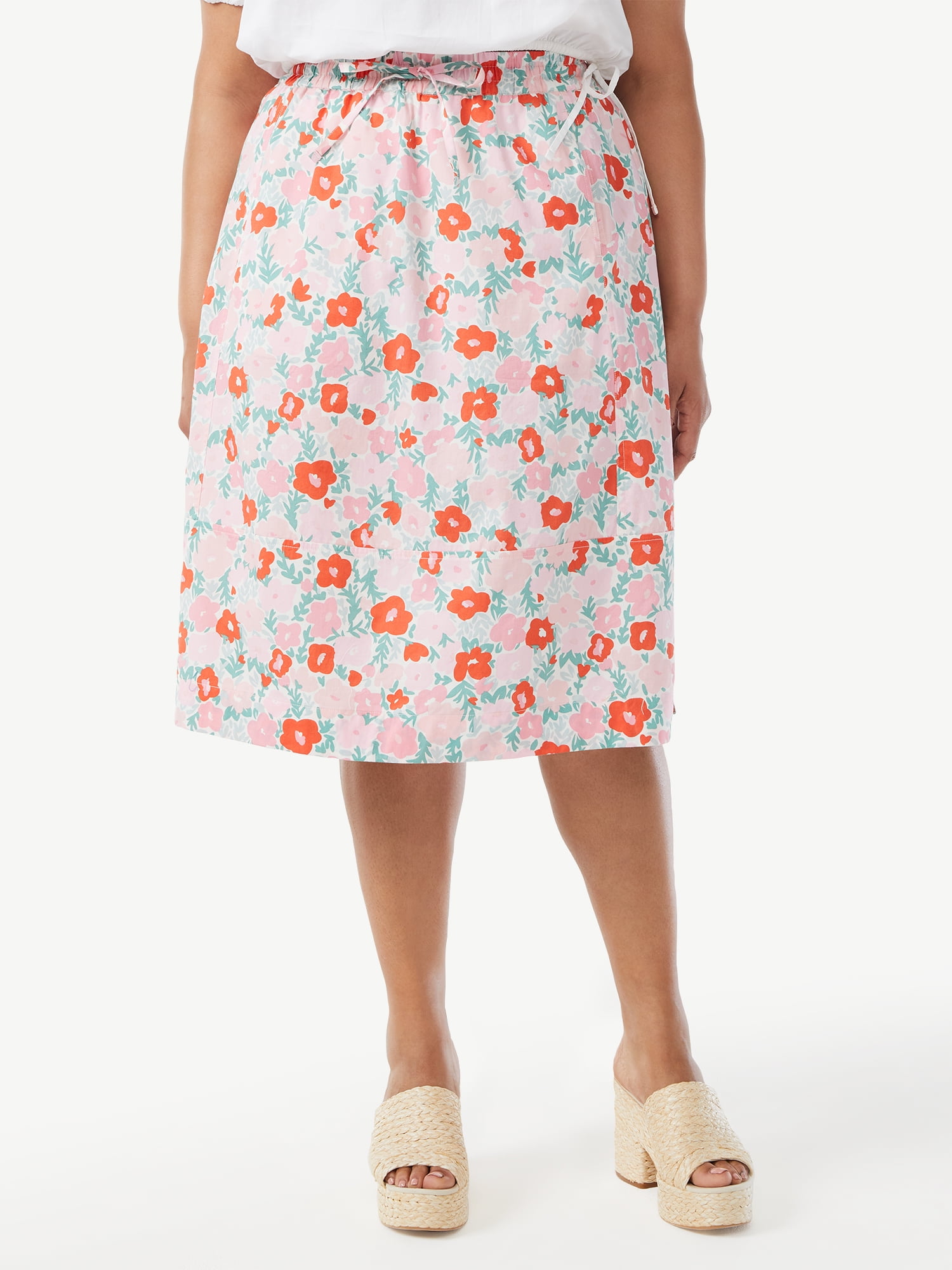 Free Assembly Women's Seamed Midi Skirt