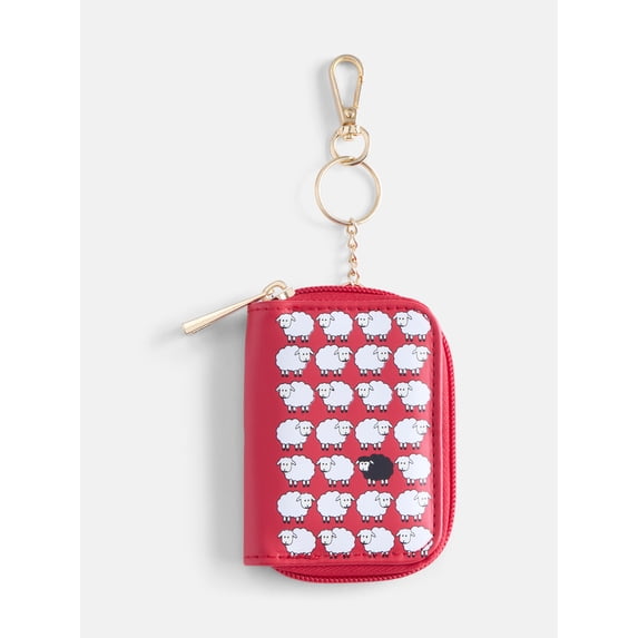 Free Assembly Women's Red Sheep Book Bag Charm with Zipper