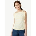 thumbnail image 1 of Free Assembly Women's Shirred Flounce Tank Top, 1 of 5
