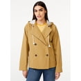 thumbnail image 1 of Free Assembly Women's Short Pea Coat with Hood, 1 of 6