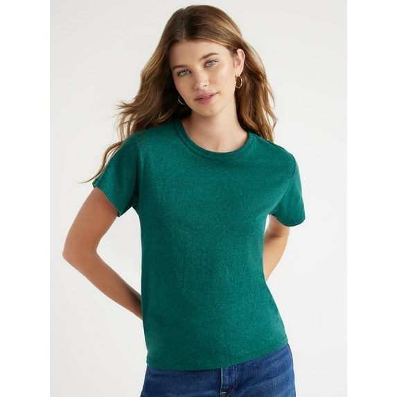 Free Assembly Women's Short Sleeve Crew Neck Ringer T-shirt