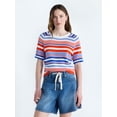 thumbnail image 1 of Free Assembly Women's and Women's Plus Roll Neck Cotton Sweater with Short Sleeves, Sizes XS-4X, 1 of 5