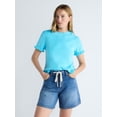 thumbnail image 1 of Free Assembly Women’s Ruffle Trim Sweater with Short Sleeves, Lightweight, Sizes XS-XXL, 1 of 4