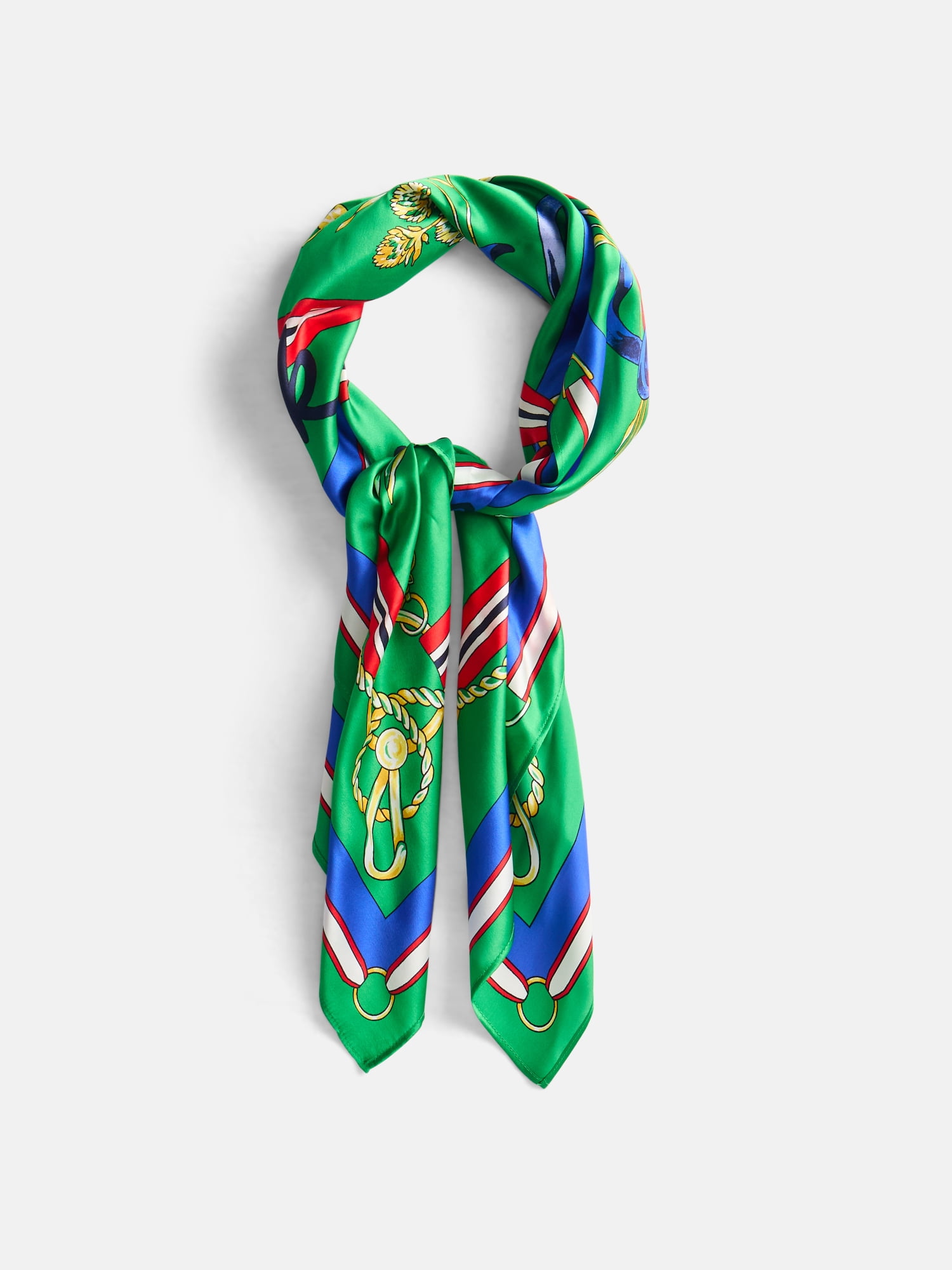 Free Assembly Women's Silk Print Scarf, Deep Pickle