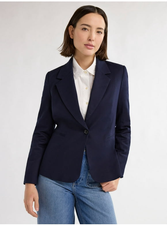 Free Assembly Women's Single Breasted Blazer, Sizes XS-XXXL