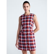 Women's and Women's Plus Sleeveless Tweed Mini Dress, Sizes 0-28