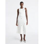 FREE ASSEMBLY Women's and Women's Plus Beaded Sleeveless Midi Sweater Dress, Sizes, XS-4X