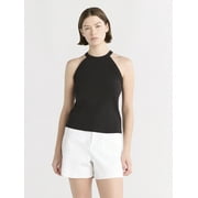 Free Assembly Women's Sleeveless Halter Tank Top, Sizes XS-XXL