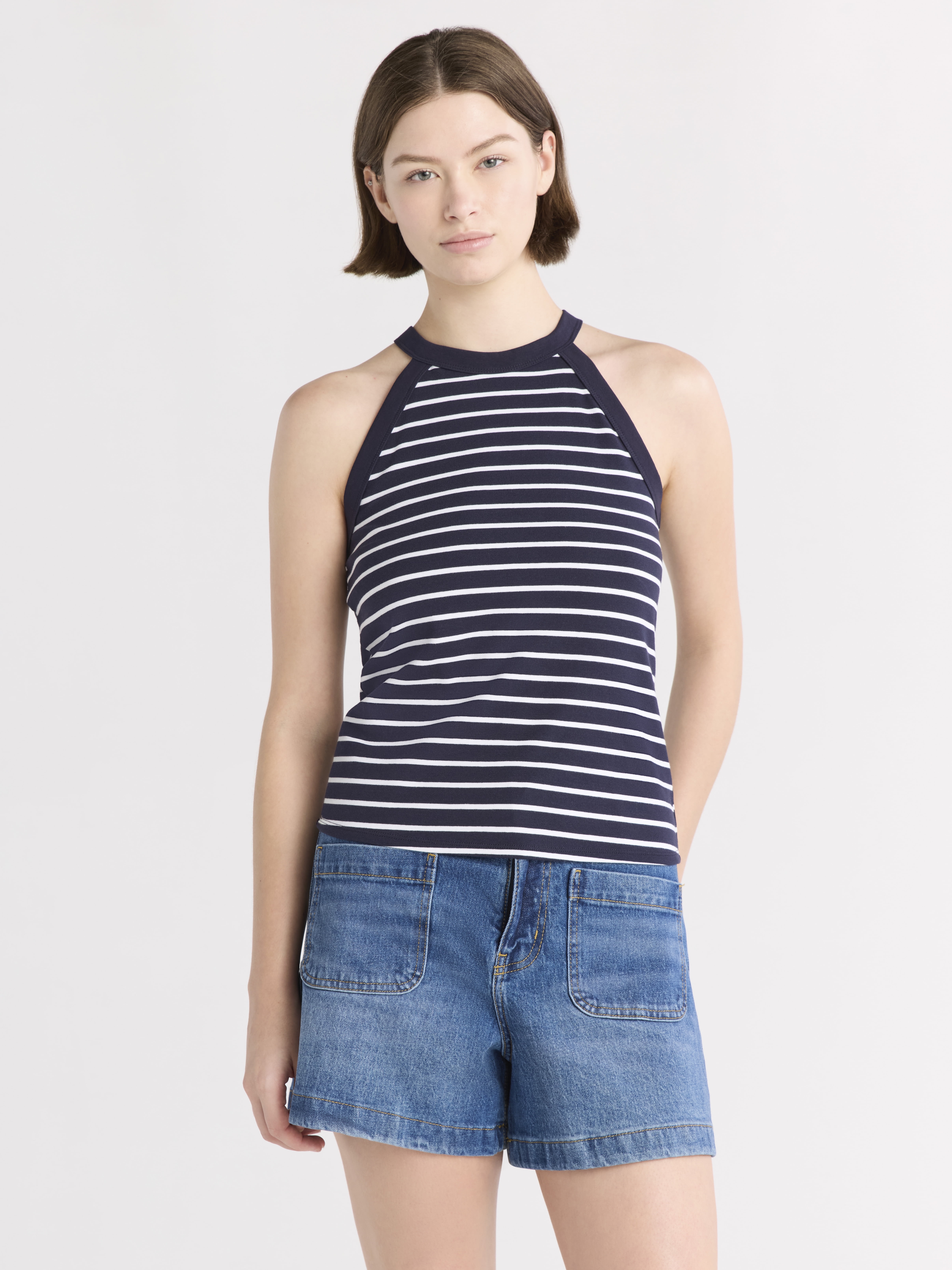 Walmart promo code:  Free Assembly Women's Sleeveless Halter Tank Top, Sizes XS-XXL