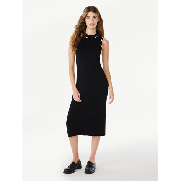Free Assembly Women's Sleeveless Midi Sweater Dress, Sizes XSXXL