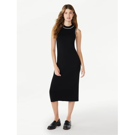 Free Assembly Women's Sleeveless Midi Sweater Dress, Sizes XS-XXL
