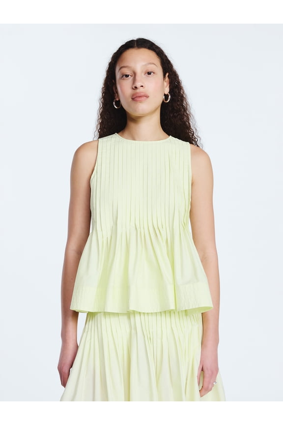 Women's Sleeveless Pintuck Peplum Top, Sizes XS-XXL