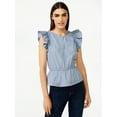 thumbnail image 1 of Free Assembly Women's Sleeveless Ruffle Top, 1 of 6
