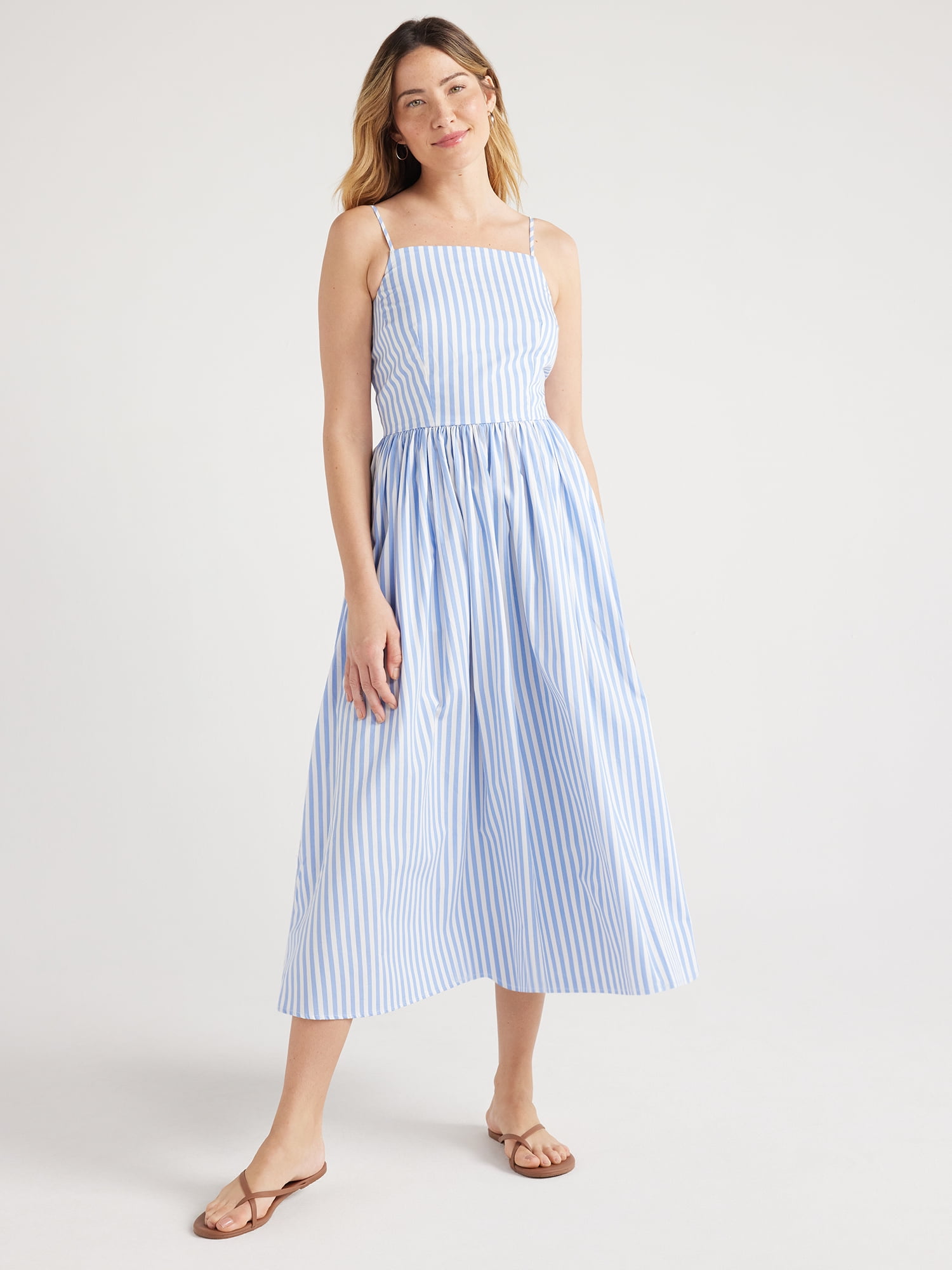 Embroidered Casual Summer Dress LUCKY BRAND Womens Embroidered Sleeveless  Square Neck Short Shift Dress Lucky Brand Cami Dress