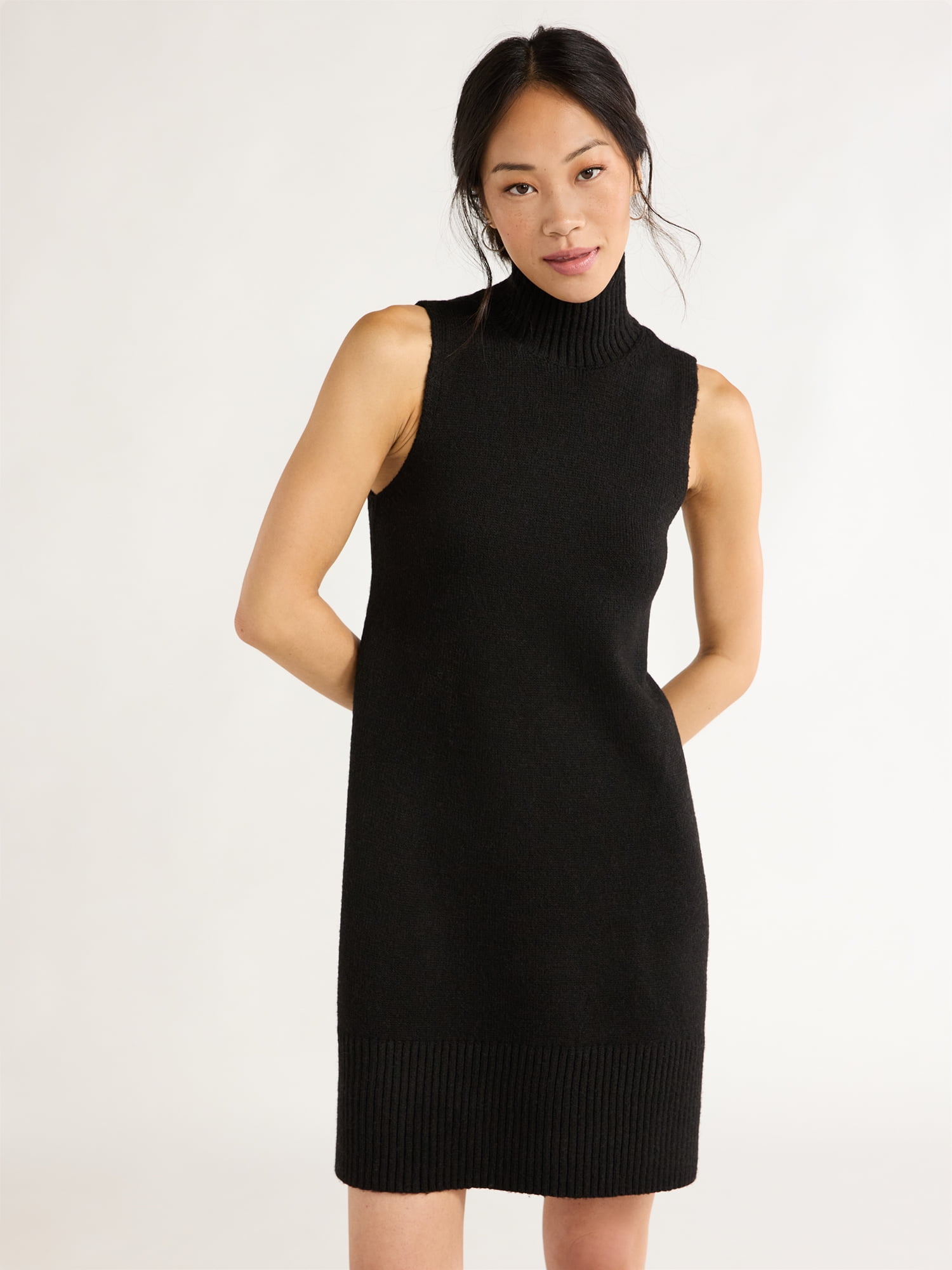 Free Assembly Sleeveless Turtleneck Mini Dress