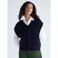 thumbnail image 1 of Free Assembly Women's Cable Knit Sweater with Short Sleeves, Lightweight, Sizes XS-XXL, 1 of 5