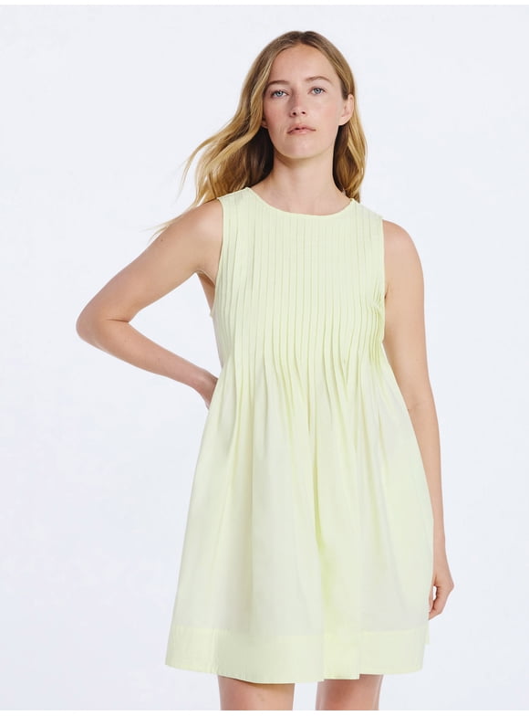 Women's Sleeveless Pleated Mini Dress, Sizes XS-XXL