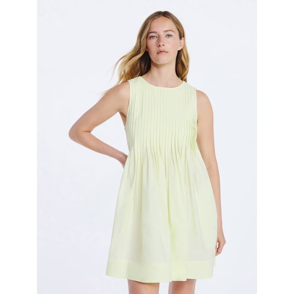 Free Assembly Women's Sleeveless Pleated Mini Dress, Sizes XS-XXL