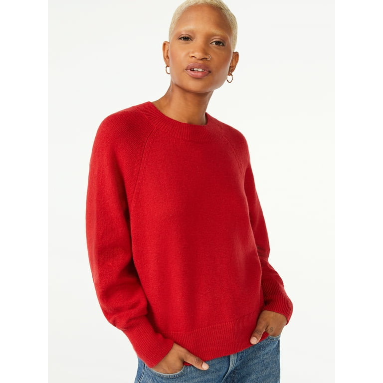 Free Assembly Women s Slouchy Sweater with Raglan Sleeves