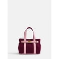 thumbnail image 1 of Free Assembly Women's Small Canvas Tote Handbag, Merlot Wine/Pink, 1 of 6