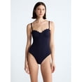 thumbnail image 1 of Free Assembly Women's Scalloped Balconette Underwire One Piece Swimsuit, Sizes XS-XL, 1 of 5