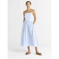 thumbnail image 1 of Free Assembly Women's Sleeveless Square Neck Midi Dress, Sizes XS-XXL, 1 of 5